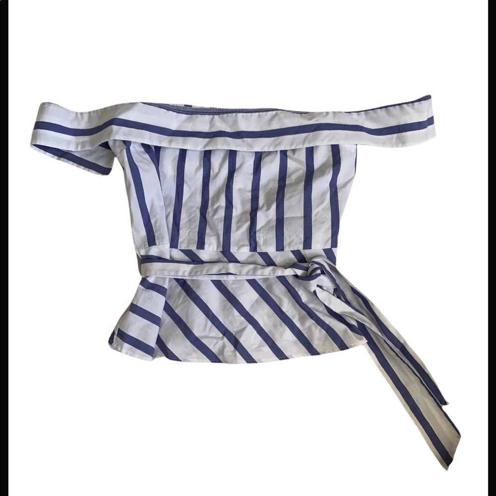 Express off the shoulder striped top